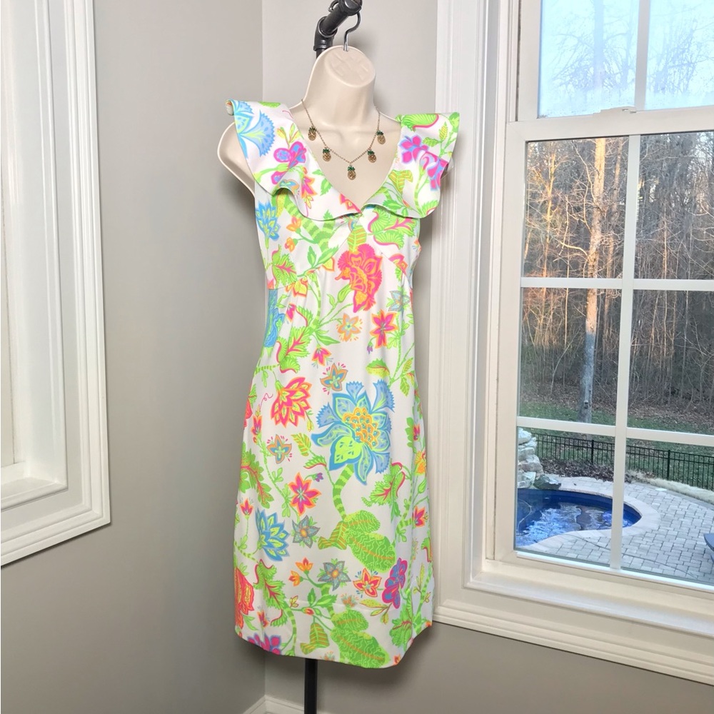 Gretchen Scott Jersey Fling Fantasy Ruffle Dress Pockets - Women’s Large… - Picture 4 of 12